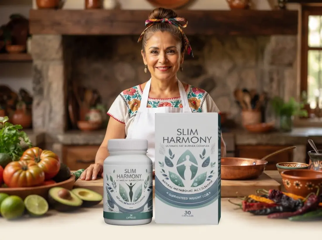 Cocinera mexicana preparando alimentos frescos junto a Slim Harmony