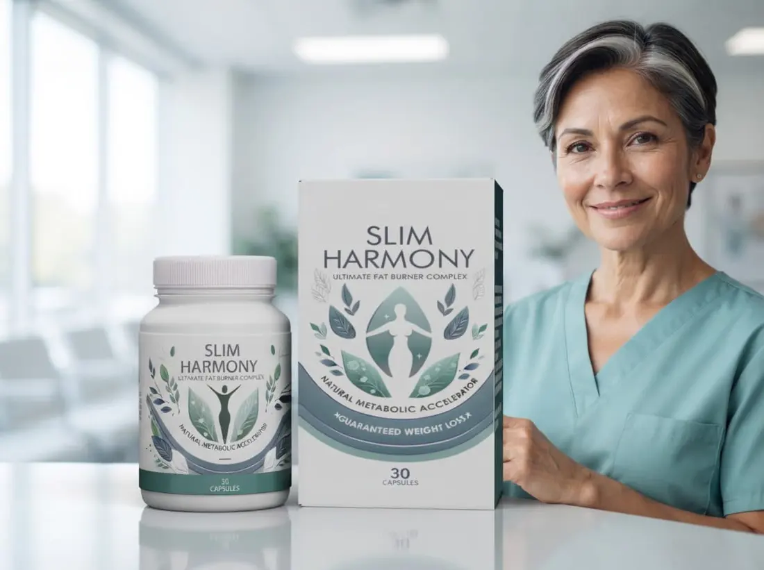 Profesional de la salud latina con el empaque de Slim Harmony