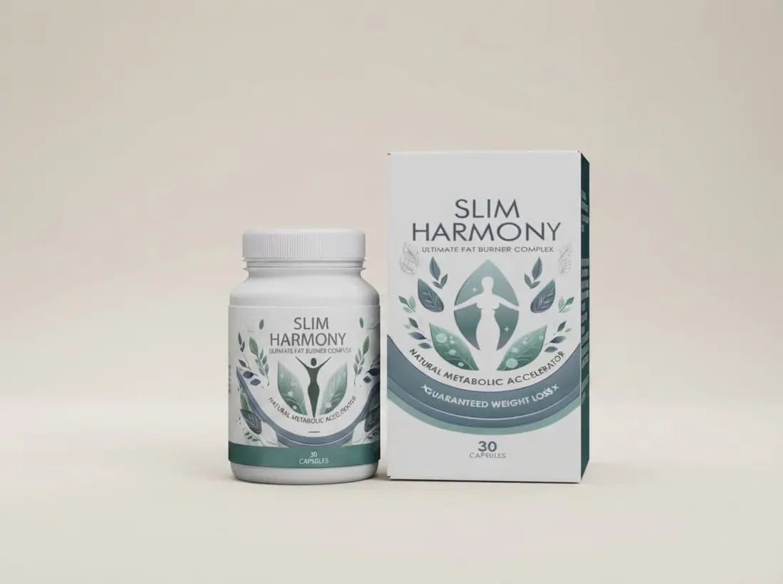 Frasco y caja de Slim Harmony sobre fondo neutro