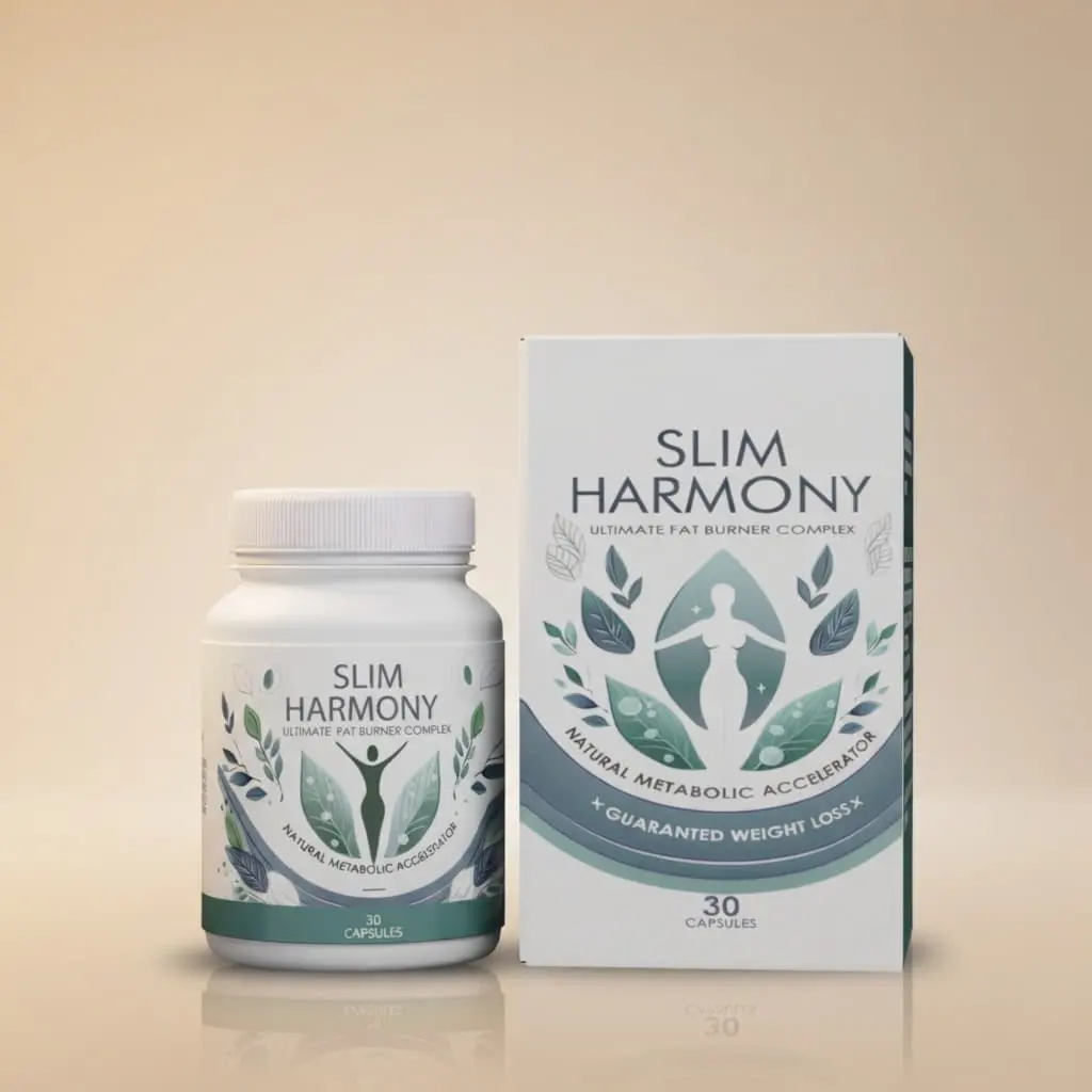 Empaque de Slim Harmony sobre fondo beige