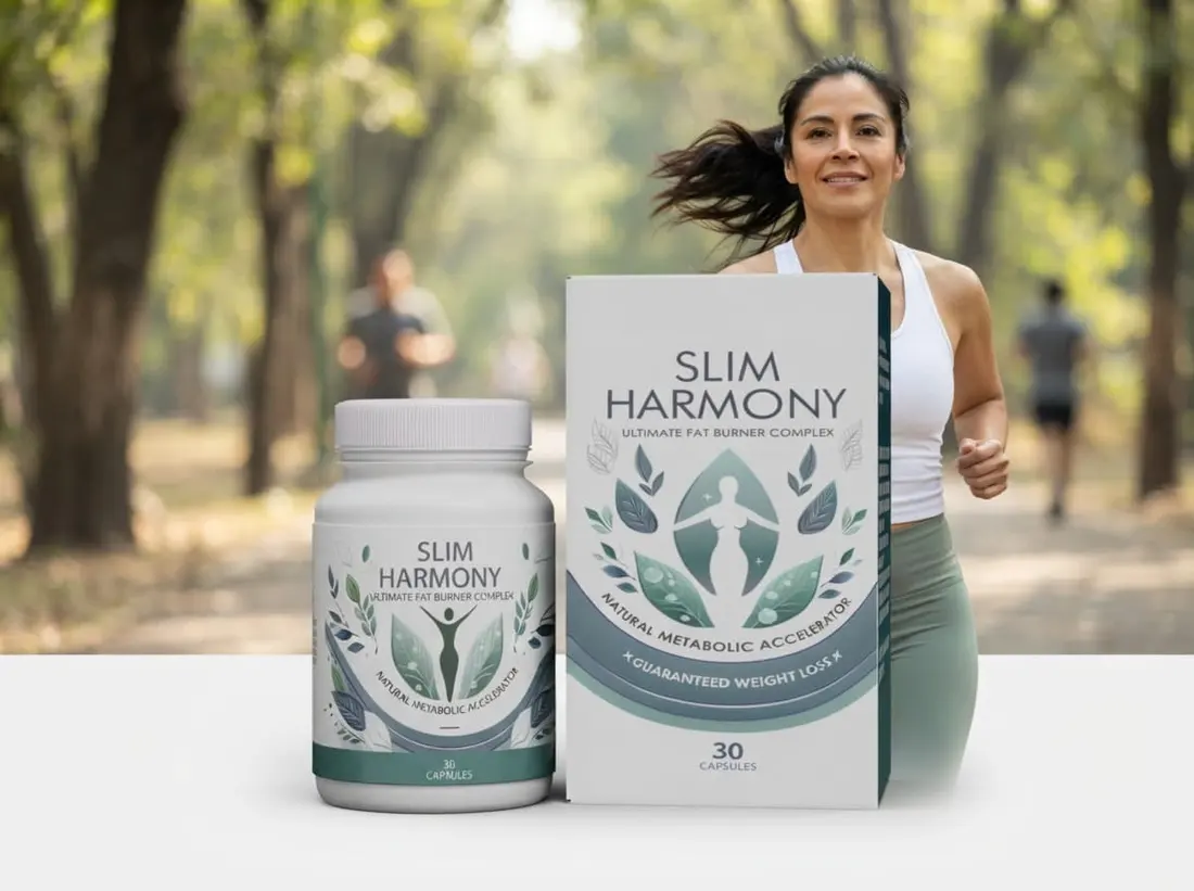 Mujer corriendo en un parque con Slim Harmony en primer plano